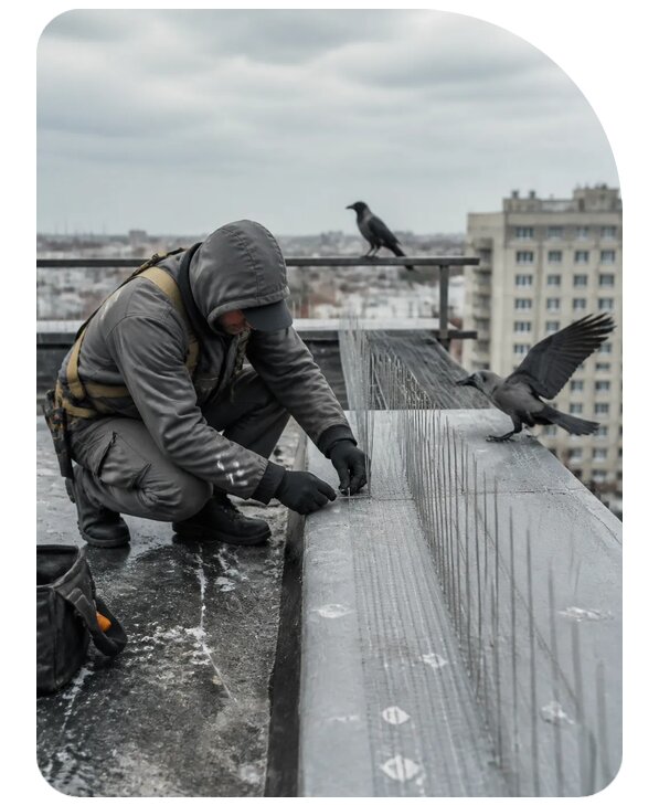 Защита от ворон под ключ в Устях-Лабинске по цене от 5108 р. | Сенат-Улб